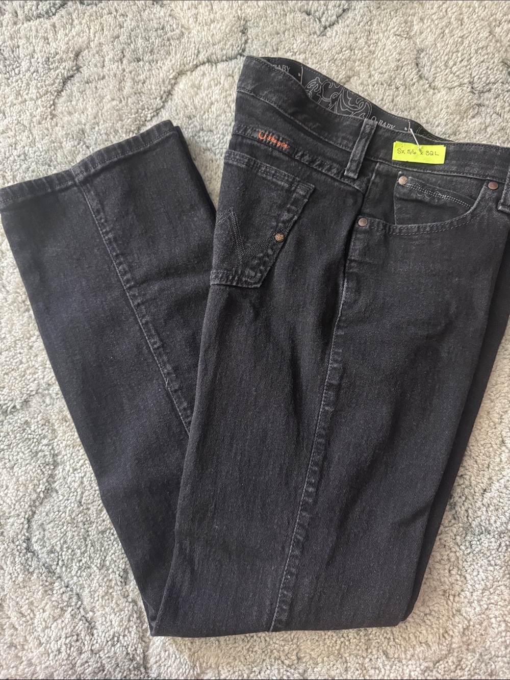 Wrangler Black Straight-Leg Jeans